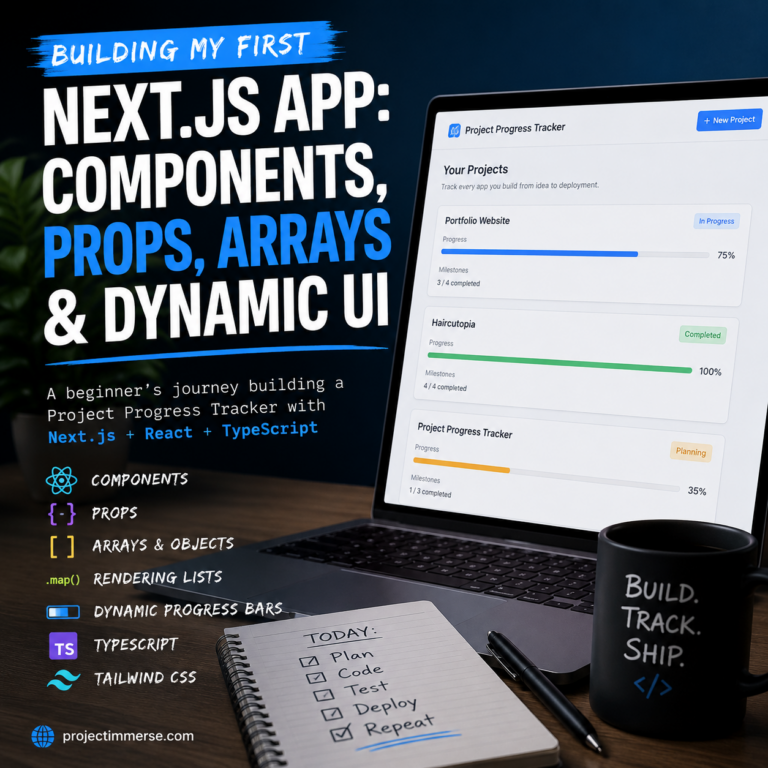 Building My First Next.js Project: Components, Props, Arrays, and Dynamic Progress Bars