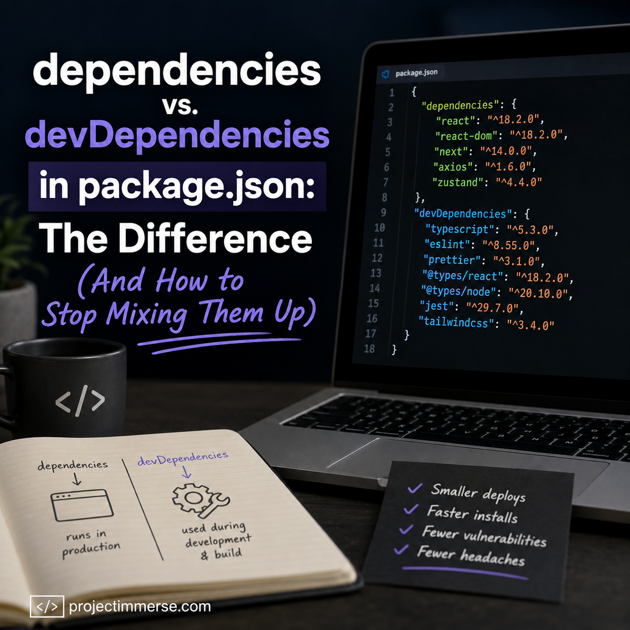 dependencies vs. devDependencies in package.json: The Difference (And How to Stop Mixing Them Up)
