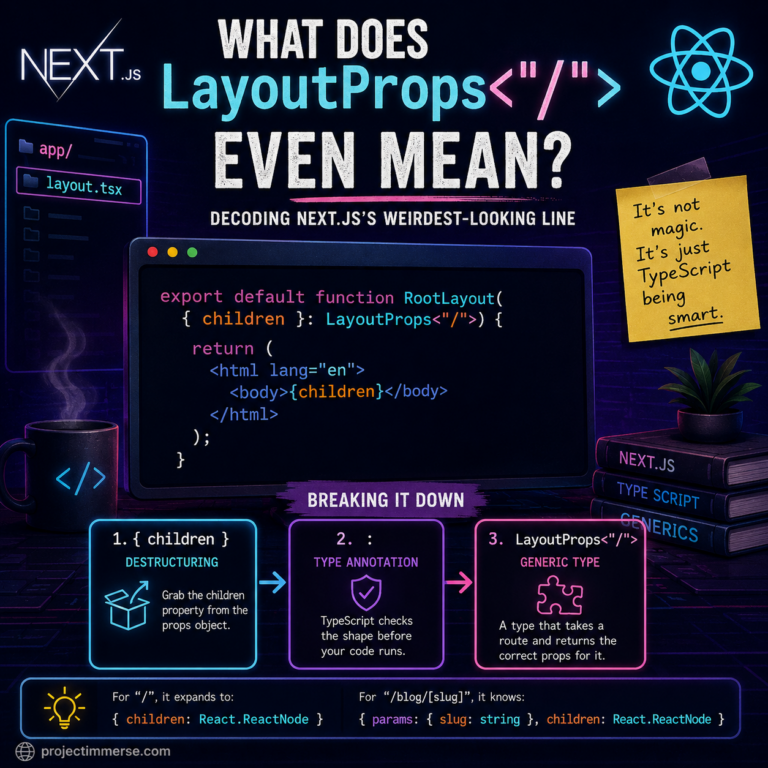 What Does LayoutProps<'/'> Even Mean? Decoding Next.js’s Weirdest-Looking Line